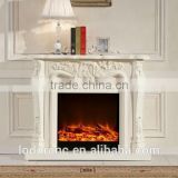 8096 antique white electric fireplace with mantel
