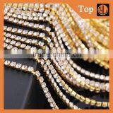 Crystal Close Rhinestone Chain Copper Cup Chain for Clothing Embellishment thumbnail-4