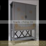 Meticulous Engraving-AH09-06 Living Room Wine Cabinet- JL&C Luxury Home Furniture