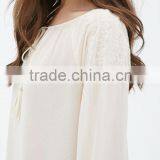 New Collection Loose Long Sleeved Chiffon Blouse Women thumbnail-4