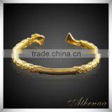 18K Gold New Design Human Head Design Charm Cuff Bangle thumbnail-1