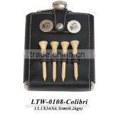 Travel Leather Wine Packing With Golf Tee thumbnail-1