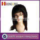 Unprocessed Human Hair Lace Front Wig With Bangs Made In China thumbnail-1