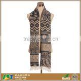 Women Vintage Winter Warm Oblong Jacquard Viscose Scarf