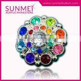 Orange and Black Rhinestone Flower Embellishments Buttons thumbnail-3