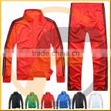 Wholesale blank tricot sportswear pants jackets tracksuits 100% polyester warm-up track