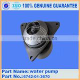 Loader parts high quality water pumps WA380-3 water pump 6742-01-3670 water pump parts