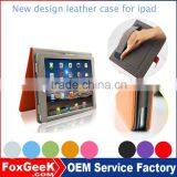 Special Design Pure Color Luxury Wallet Case for Ipad Air Leather Case With Multi Function