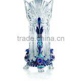 RORO Auspicious Golden Age Enamel Crystal Glass Decorative Vase Flower Receptacle