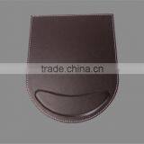 Customized Design Genuine Leather Mouse Mat Pad Holder With Wrist Rest thumbnail-3