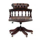 Chesterfield Leather Office Chair thumbnail-1