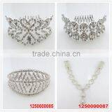 Diamond Latest Design Bridal Custom Pearl Headband thumbnail-5
