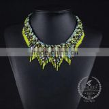 high quality colorful resin chunky statement necklace tin alloy fashion women pendant necklace 6390117