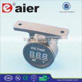 12V-24V Car Motorcycle LED Display Digital DC Voltmeter Socket
