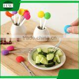 Silicone Stainless Steel Ceramic Tableware Cartoon Fruit Fork Set thumbnail-3