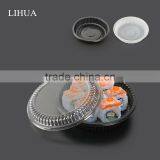 Disposable Plastic Round Food Container,Plastic Take Away Food Packaging Box, Plastic Round Sushi Container thumbnail-1
