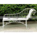 Elegant and Luxurious Chaise Longue Style Wrought Iron Garden Bench thumbnail-1