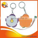 Custom Logo Tape Measure Keychain With Flower Shape