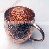 NEW DESIGN EMBOSSED BARREL 100% PURE COPPER MOSCOW MULE MUG, BPA FREE PURE COPPER MUG FOR MOSCOW MULE & VODKA thumbnail-4
