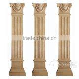 Luxury Decoration Egypt Cream Stone Marble Gate Pillar Design for Interior
