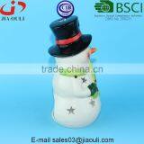 BSCI Certificate Factory X'mas Decoration Ceramic Snowman, Snowman Candle Lantern thumbnail-4