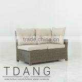 Salinas Wicker Left Hand Sofa 2 Seats - Weather Resistant Outdoor Wicker Sofa Corner thumbnail-1