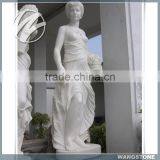 Hand Carved Modern White Marble Garden Male Sculpture thumbnail-5
