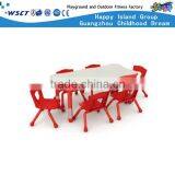 (HC-1706)High Quality Rectangle Plastic Table For Six Kids Dining Tables Set thumbnail-1