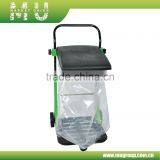80L Multi-function Garden Rubbish Cart With Plastic Bag, Waste Cart, TROLLEY WHEELIE RUBBISH BIN TRUCK DISPOSAL BAG thumbnail-1