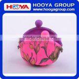 BG48516 Trendy Personalized Flower Printed Silicone Coin Purse Clasp Wallet thumbnail-2