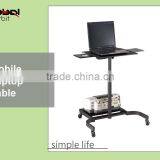 Workstation Steel Frame Rolling Computer Desk With Silding Keyboard Shelf thumbnail-4