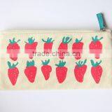 Strawberry Print Ladies Toiletry Handbag Cosmetic Cotton Case Bag Organiser Bag thumbnail-4
