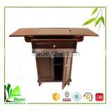 High Quality Mobile Bamboo Buffet Trolley thumbnail-3