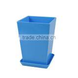 Square Plastic Light Color Flower Pot thumbnail-4