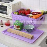 Plastic pp Rattan Style Hollow-out Basket With Lid & Handle thumbnail-5