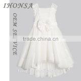 White Flower Girl Dresses Girls Satin Lace Boutique Party Dresses HSD6989 thumbnail-1