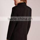 Best Selling Ladies Black Woven Formal Blazer Wholesale thumbnail-5