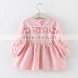 Baby Clothes Wholesale Hot Sale Chiffon Cheap 2017 Clothing Children's Boutique Long Sleeve Pink Summer Girl Princess Girl Dress thumbnail-2