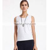 Classic White Plain Comfort Womens Tank Tops Workout