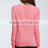 Submissive Pink Women Style Pullover Knit Sweater for Autumn thumbnail-3