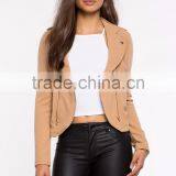 Latest Notched Collar Asymmetric Zip Woman Jacket Fashion Women Coats thumbnail-2