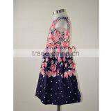 2017 Summer Lovely Cotton Flower Print Baby Girl Dress Frock Designs thumbnail-3