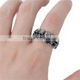 Stainless Steel Unadjustable Rings Antique Silver Skull thumbnail-3
