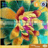 Wholesale 3D Blue Lace Patch Fabric Peony Applique Computer Embroidered Flower Stage Clothes Diy Accessories thumbnail-6