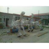 Bronze Horse Sculpture - Gold Apollo Chariot and Horse Bronze Sculpture Statues thumbnail-3