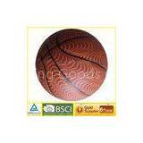 Dark Brown Soft PU Synthetic Leather Basketball / High Grip Composite Leather Basketballs