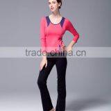 2017 Top Quality Sports Wear 3/4 Sleeve Tops thumbnail-1