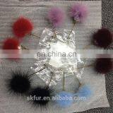 Factory Wholesale High Quality Real Mink Fur Small Ball Earrings for Women thumbnail-6