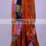 Vintage Patchwork Colorful Boho Maxi Skirt HHCH 127 A thumbnail-2