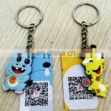 Wenzhou Cheap Embossed Custom Company Logo Rubber Keychain,plastic Keyring,soft Pvc Key Holder